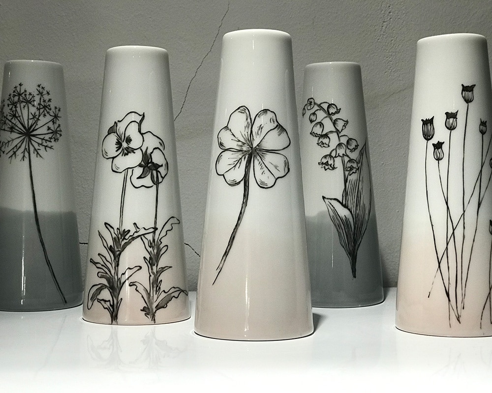 Collection de 5 Vases "Botanique"